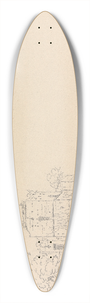 Thomas Girtin - Unidentified Castle 39.3 inch art pintail longboard deck