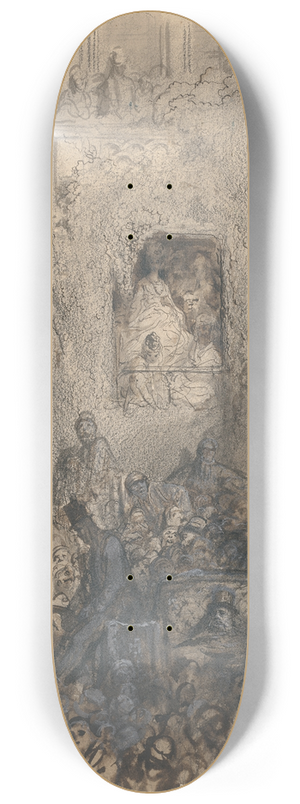 Gustave Dor - Study for a Block on the Road 8.25 inch art skate deck