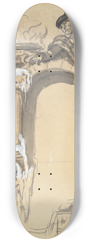 Gustave Dor - Study for aFrontispiece 8.25 inch art skate deck
