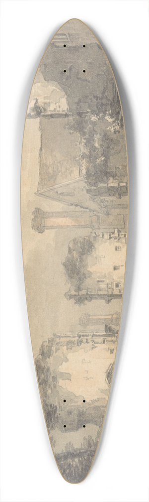 Thomas Hearne - Castle Acre Priory 39.3 inch art pintail longboard deck