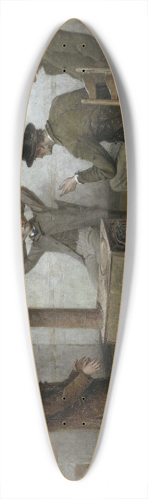 Thomas Hicks - A Friendly Warning 39.3 inch art pintail longboard deck