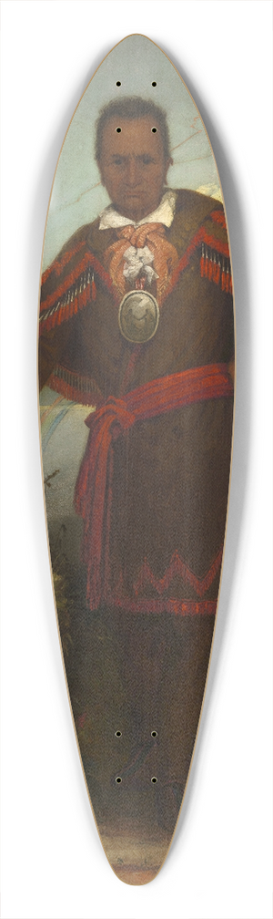 Thomas Hicks - Red Jacket (Sagoyewatha) 39.3 inch art pintail longboard deck
