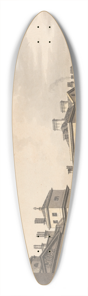 Thomas Malton the Younger - Horse Guards, Whitehall 39.3 inch art pintail longboard deck