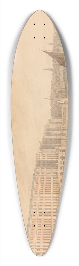 Thomas Malton the Younger - The Royal Terrace, Adelphi 39.3 inch art pintail longboard deck