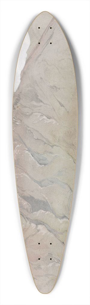 Thomas Moran - The Ruby Range, Nevada 39.3 inch art pintail longboard deck