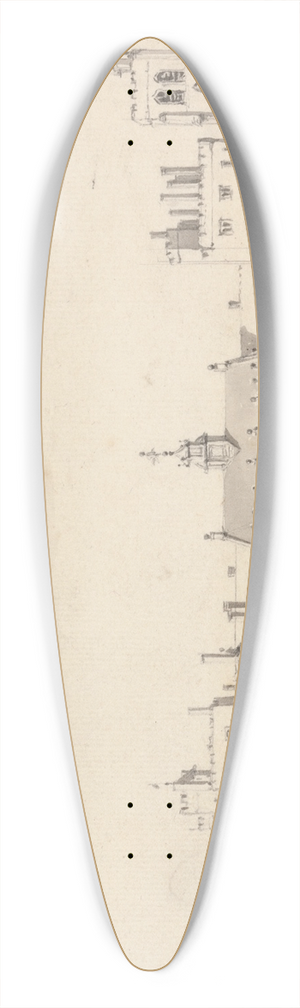 Thomas Preist - Lambeth Palace from Across the River 39.3 inch art pintail longboard deck