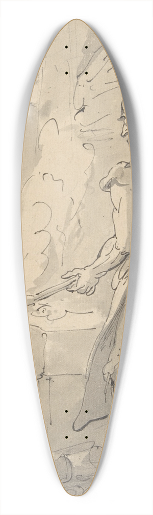 Thomas Rowlandson - A Blacksmith 39.3 inch art pintail longboard deck
