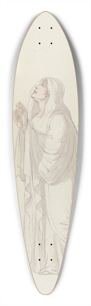 Thomas Rowlandson - Antique Figure 39.3 inch art pintail longboard deck