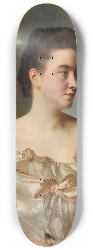 Gustave Jean Jacquet - A portrait of a lady in pink 8.25 inch art skate deck Gustave Jean Jacquet - A portrait of a lady in pink 8.25 inch art skate deck