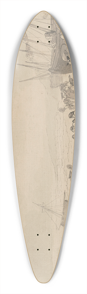 Thomas Rowlandson - At Brighton 39.3 inch art pintail longboard deck