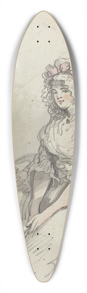 Thomas Rowlandson - A Young English Beauty 39.3 inch art pintail longboard deck