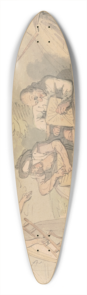 Thomas Rowlandson - Chair mending 39.3 inch art pintail longboard deck