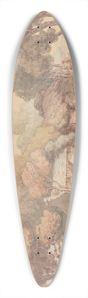 Thomas Rowlandson - Country scene in Devonshire 39.3 inch art pintail longboard deck