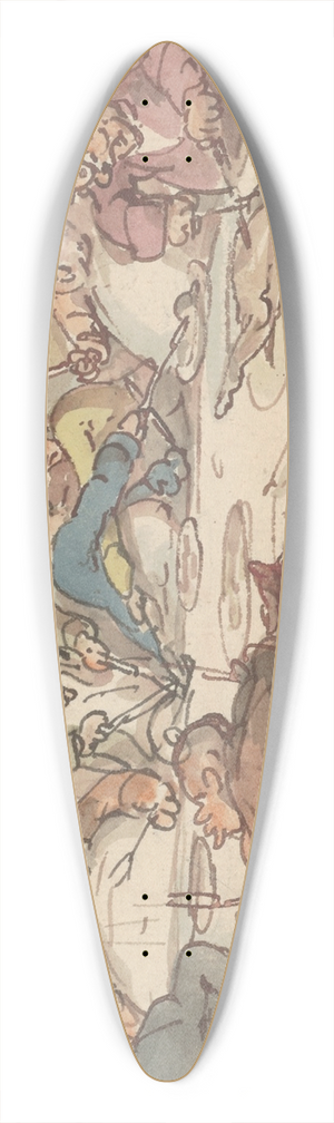 Thomas Rowlandson - English ordinary 39.3 inch art pintail longboard deck
