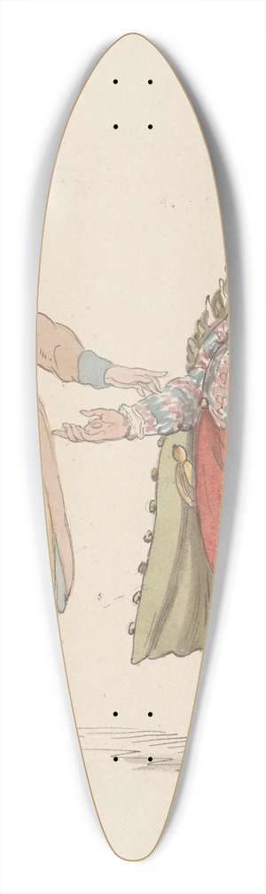 Thomas Rowlandson - Oriental costumes 39.3 inch art pintail longboard deck