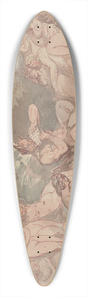 Thomas Rowlandson - Satyrs and nymphs 39.3 inch art pintail longboard deck