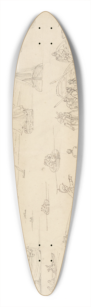 Thomas Rowlandson - Seaport 39.3 inch art pintail longboard deck