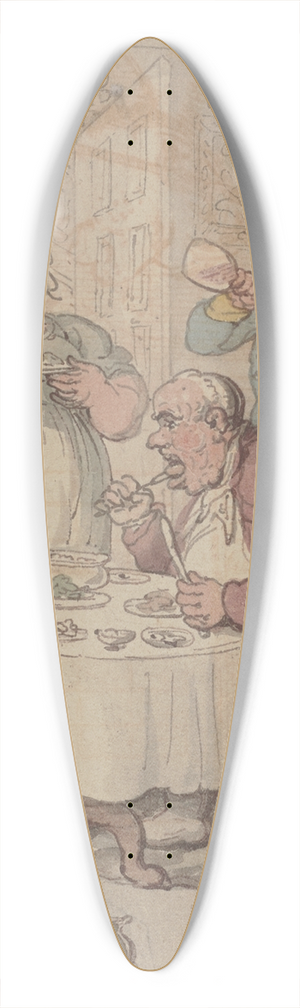 Thomas Rowlandson - The glutton 39.3 inch art pintail longboard deck