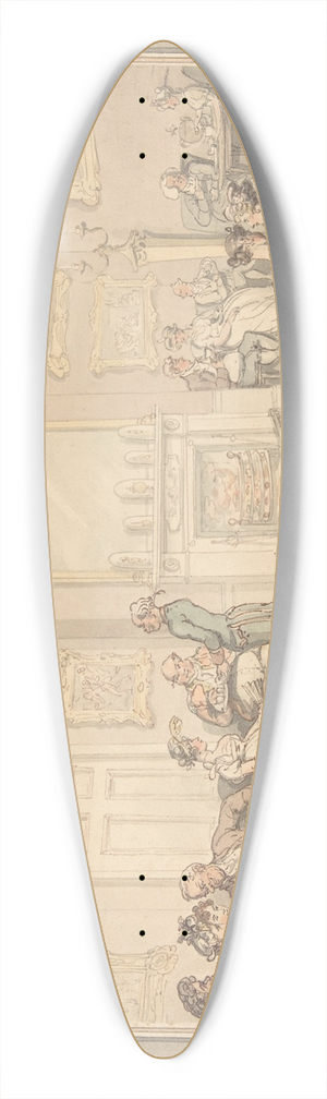 Thomas Rowlandson - The Reception 39.3 inch art pintail longboard deck