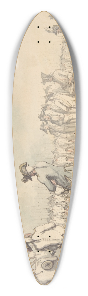 Thomas Rowlandson - The Review 39.3 inch art pintail longboard deck
