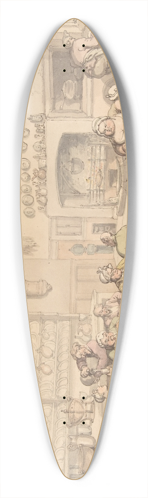 Thomas Rowlandson - The Squires Kitchen 39.3 inch art pintail longboard deck