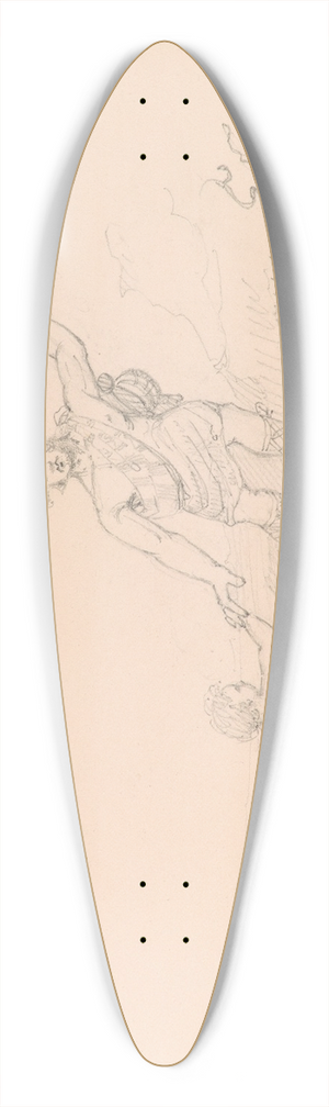 Thomas Seir Cummings - Soldier RescuingChild 39.3 inch art pintail longboard deck