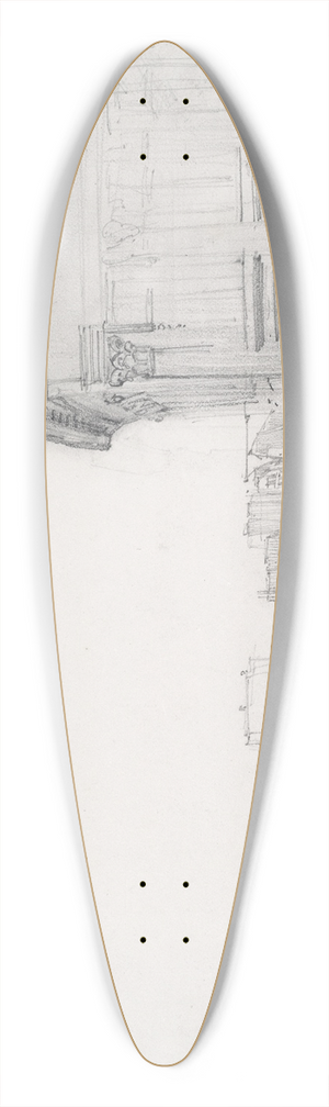 Thomas Shotter Boys - Ile de la Cit from the Institut, Paris 39.3 inch art pintail longboard deck