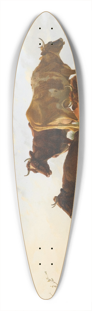 Thomas Sidney Cooper - Cattle Grazing In Canterbury Meadows 39.3 inch art pintail longboard deck