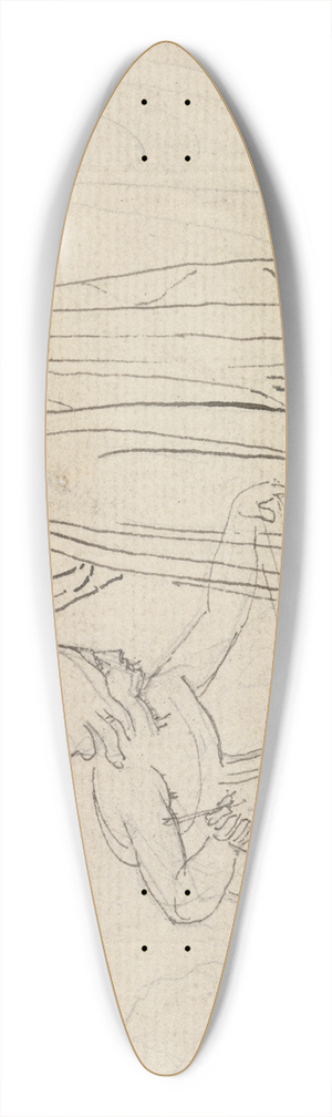 Thomas Stothard - Classical Figures Drawing 39.3 inch art pintail longboard deck