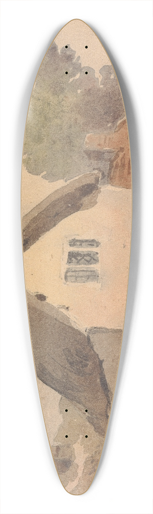 Thomas Sully - Cottage 39.3 inch art pintail longboard deck