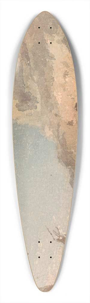 Thomas Sully - Figures Among Ruins on Hill 39.3 inch art pintail longboard deck