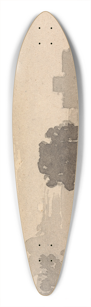 Thomas Sully - Landscape with Castle in Background 39.3 inch art pintail longboard deck