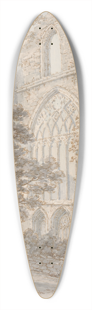 Thomas Sunderland - West Window of Tintern Abbey 39.3 inch art pintail longboard deck