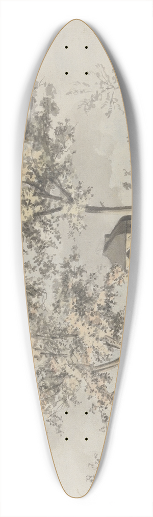 Thomas Theodosius Forrest - Summer House by a Riverside 39.3 inch art pintail longboard deck