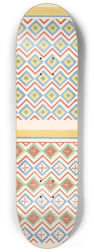 Gustave Jquier - 9. Plafond du Tombeau de Hapousenb (n 67), 10. Plafond du Tombeau Damounzeh (n 84) 8.25 inch art skate deck