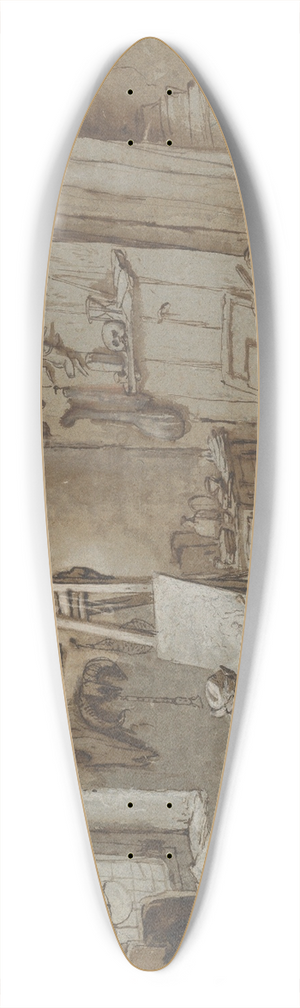 Thomas Wijck - A Painter at Work in his Studio 39.3 inch art pintail longboard deck