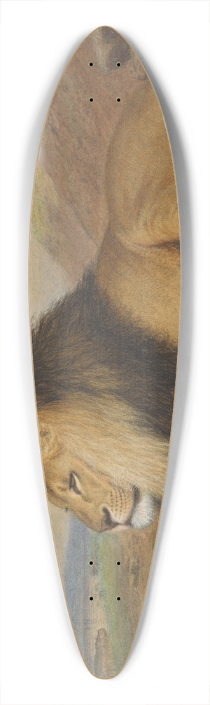 Thomas William Wood - A Lion 39.3 inch art pintail longboard deck