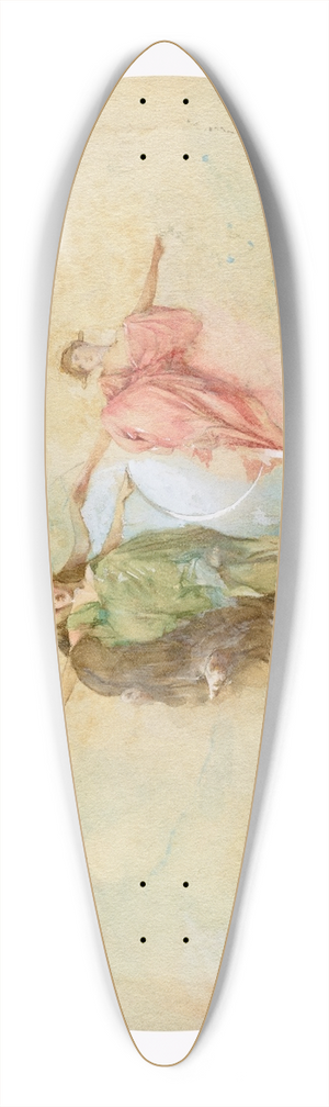 Thomas Wilmer Dewing - Dawn 39.3 inch art pintail longboard deck