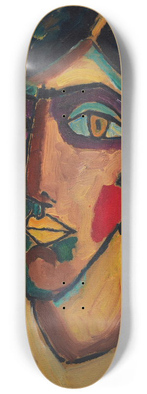 Alexej von Jawlensky - Frauenkopf mit Blumen im Haar 8.25 inch art skate deck