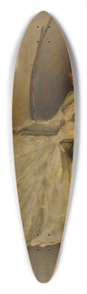 Thomas Wilmer Dewing - Lady in White (No. 1) 39.3 inch art pintail longboard deck
