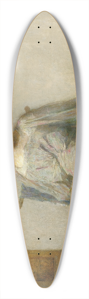 Thomas Wilmer Dewing - Lady with a Mask 39.3 inch art pintail longboard deck