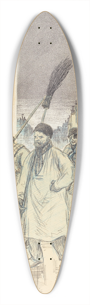 Thophile Alexandre Steinlen - Sweepers 39.3 inch art pintail longboard deck