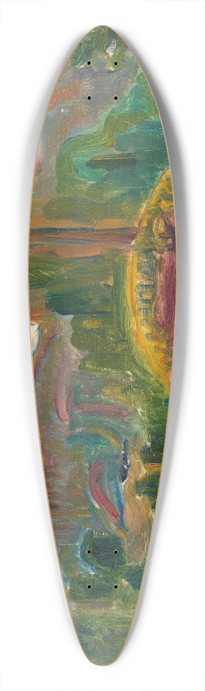 Thorvald Erichsen - Evening Landscape 39.3 inch art pintail longboard deck