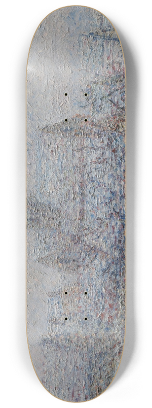 Gustave Loiseau - Lglise de Bennecourt, Effet de neige 8.25 inch art skate deck