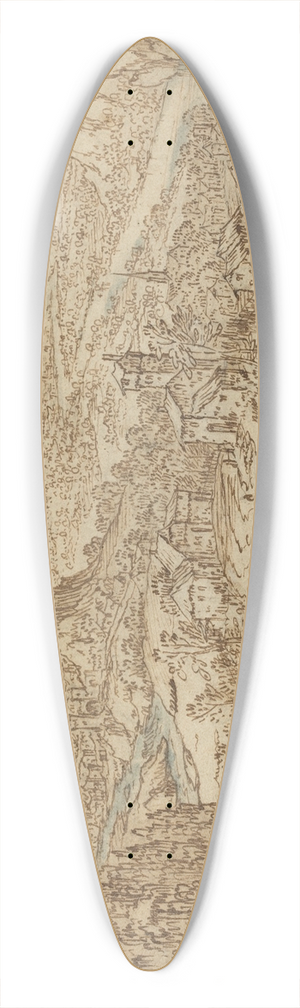 Tobias Verhaecht - River Landscape 39.3 inch art pintail longboard deck