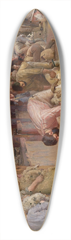 Tom Roberts - Shearing the rams 39.3 inch art pintail longboard deck