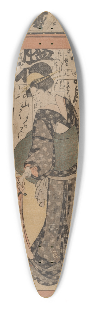 Toyokuni Utagawa - Examination for Writing 39.3 inch art pintail longboard deck