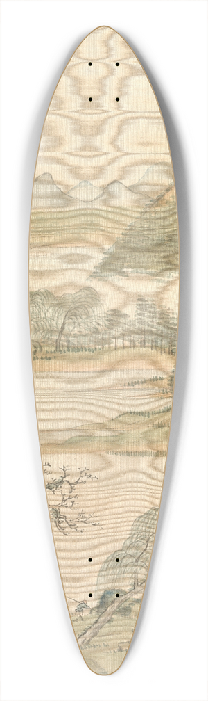 Tsubaki Chinzan - Willow Branches in Spring 39.3 inch art pintail longboard deck