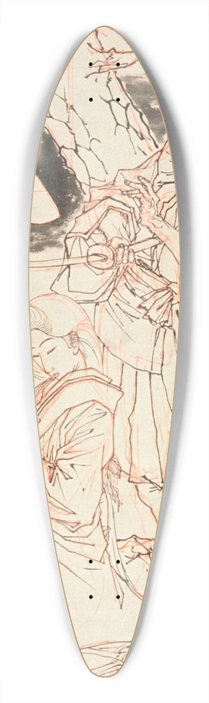 Tsukioka Yoshitoshi - Chjhime 39.3 inch art pintail longboard deck