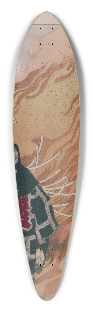 Tsukioka Yoshitoshi - Ench no tsuki 39.3 inch art pintail longboard deck